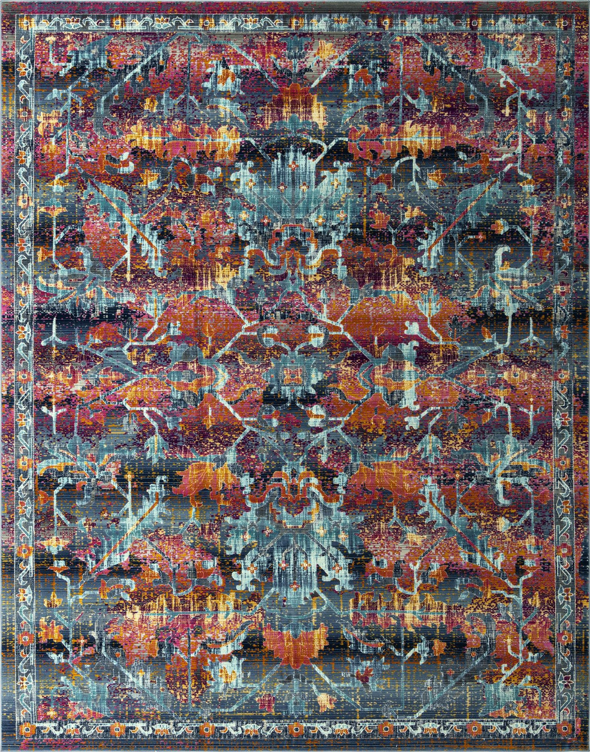 Prague Tapestry Collection Area Rug -  Moravia Rectangle Red  lifestyle 3