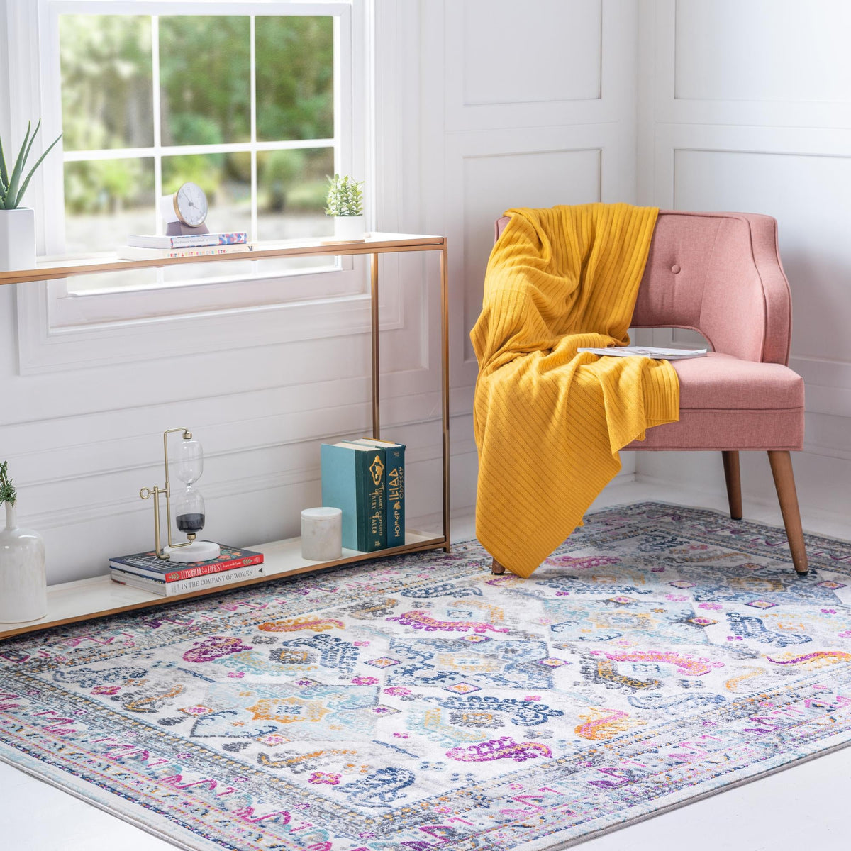 Prague Tapestry Collection Area Rug -  Karlovy Rectangle Multi  lifestyle 2