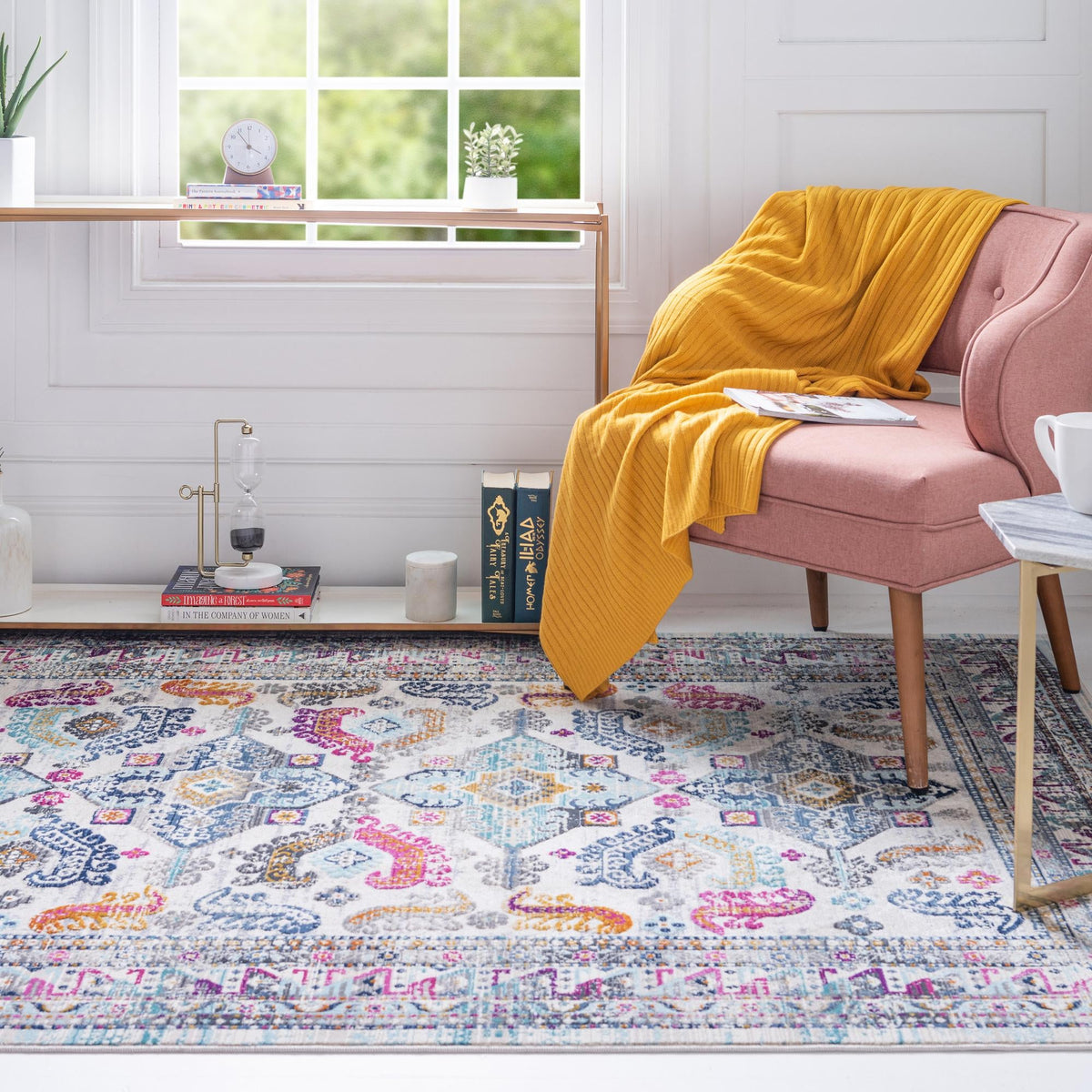 Prague Tapestry Collection Area Rug -  Karlovy Rectangle Multi  lifestyle 4