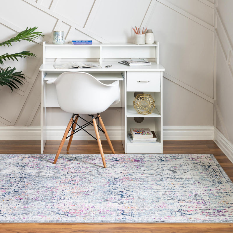 Prague Tapestry Collection Area Rug -  Pilsen Rectangle Gray  lifestyle 4