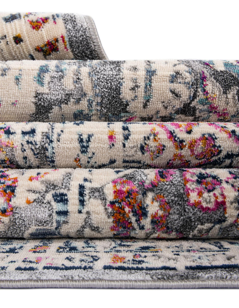 Prague Tapestry Collection Area Rug -  Pilsen Rectangle Gray  lifestyle 14
