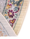 Prague Tapestry Collection Area Rug -  Olomouc Round Ivory  lifestyle 64