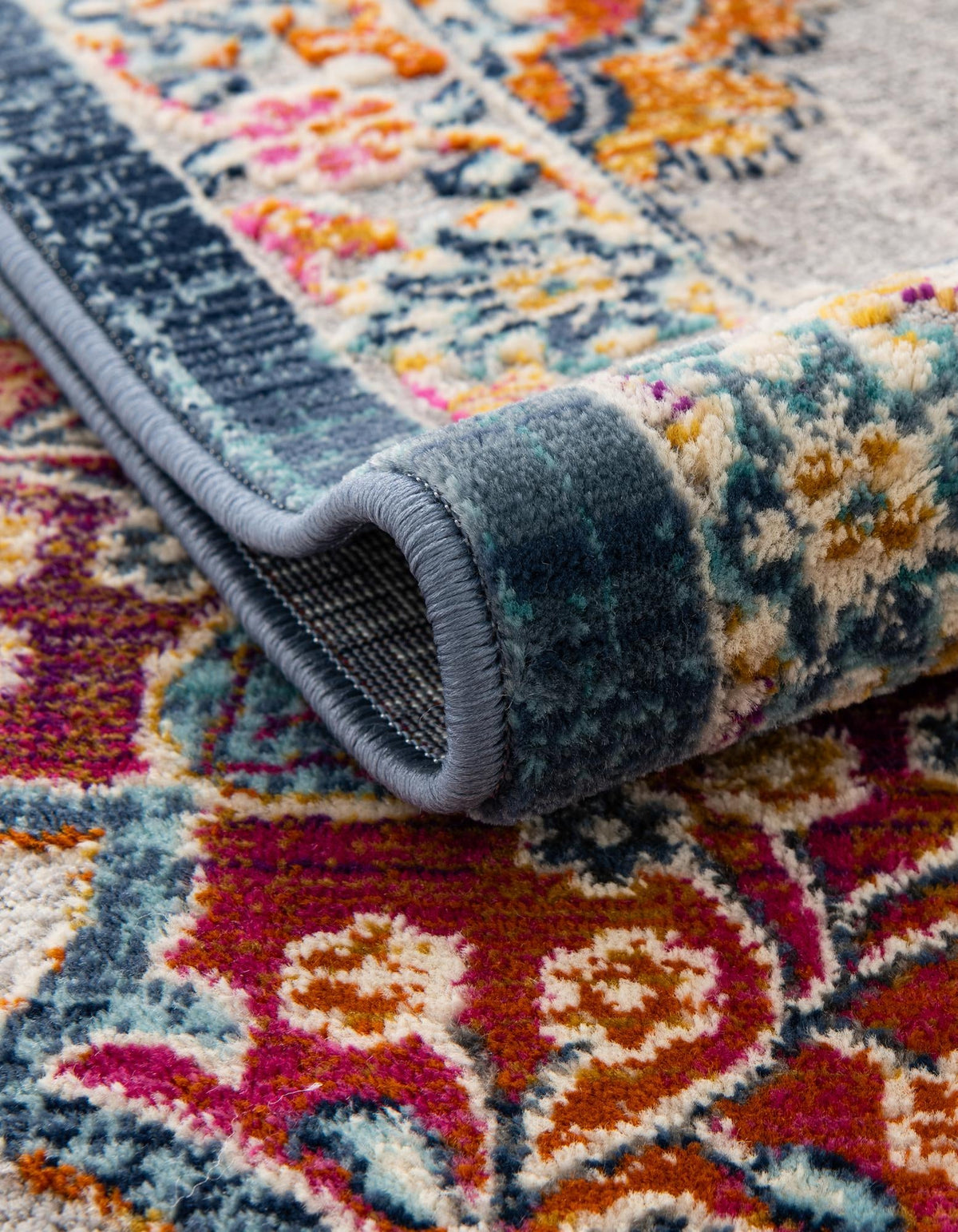 Prague Tapestry Collection Area Rug -  Olomouc Rectangle Blue  lifestyle 11