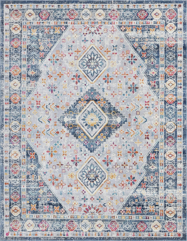 Prague Tapestry Collection Area Rug -  Sumava Rectangle Light Gray  lifestyle 3