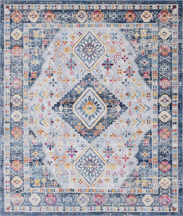 Prague Tapestry Collection Area Rug -  Sumava Rectangle Light Gray  lifestyle 2