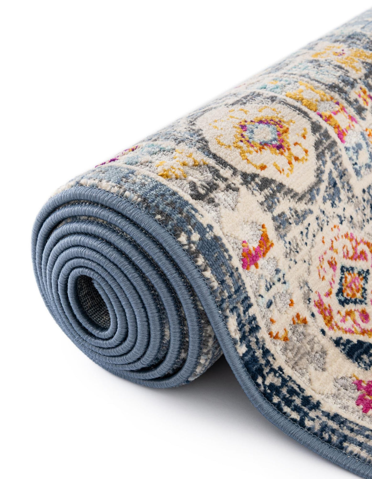Prague Tapestry Collection Area Rug -  Sumava Round Light Gray  lifestyle 39