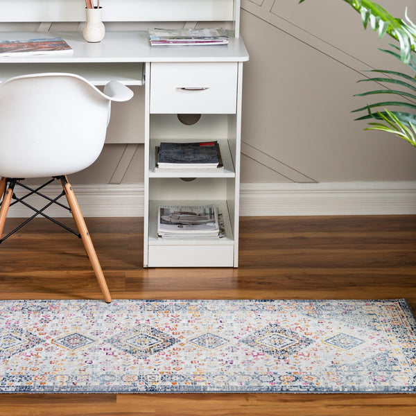 Prague Tapestry Collection Area Rug -  Sumava Runner Light Gray  lifestyle 48
