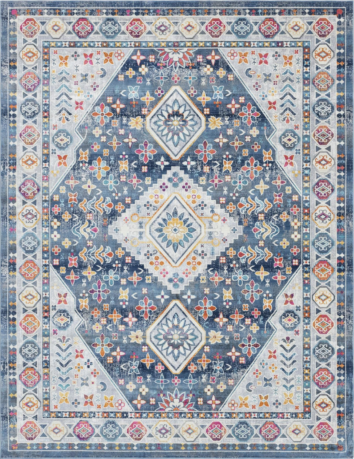 Prague Tapestry Collection Area Rug -  Sumava Rectangle Blue Main