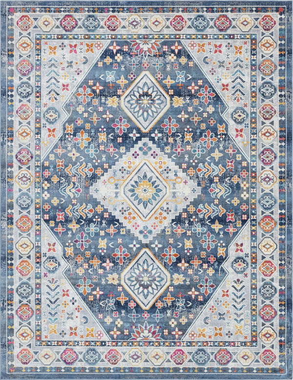 Prague Tapestry Collection Area Rug -  Sumava Rectangle Blue Main