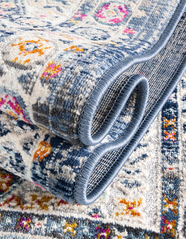 Prague Tapestry Collection Area Rug -  Sumava Rectangle Blue  lifestyle 29