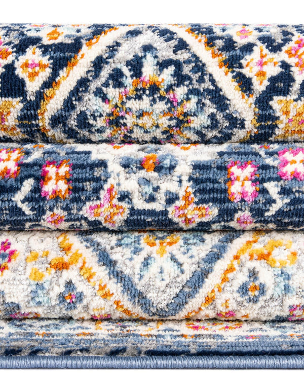 Prague Tapestry Collection Area Rug -  Sumava Rectangle Blue  lifestyle 31