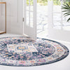 Prague Tapestry Collection Area Rug -  Sumava Round Blue  lifestyle 37