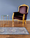 Prague Tapestry Collection Area Rug -  Sumava Runner Blue  lifestyle 50