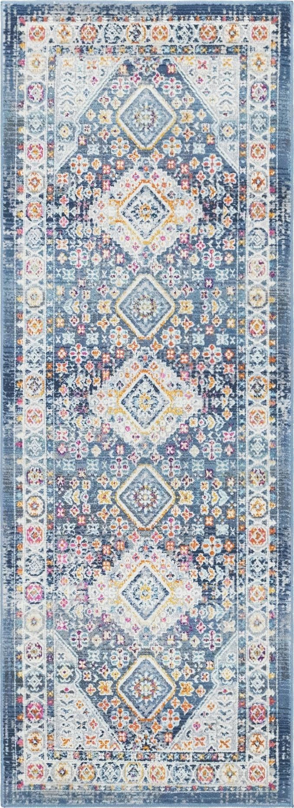 Prague Tapestry Collection Area Rug -  Sumava Runner Blue  lifestyle 34