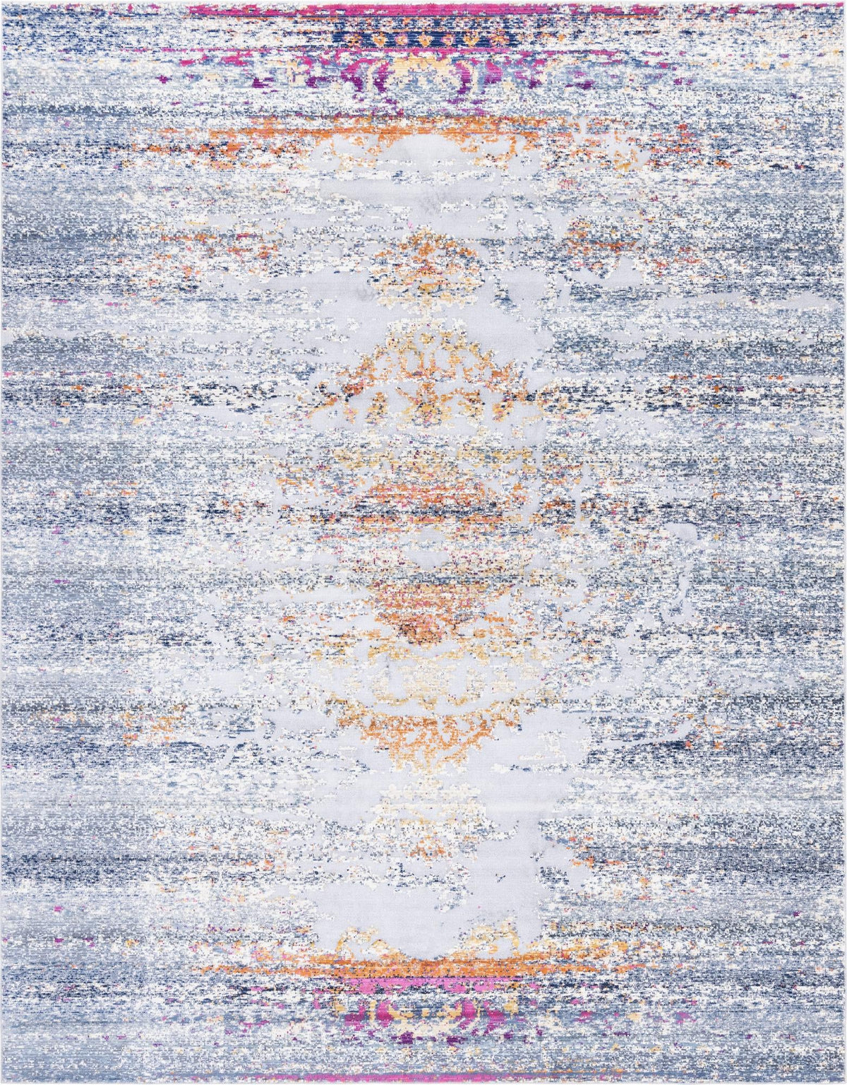 Prague Tapestry Collection Area Rug -  Vltava Rectangle Gray  lifestyle 3