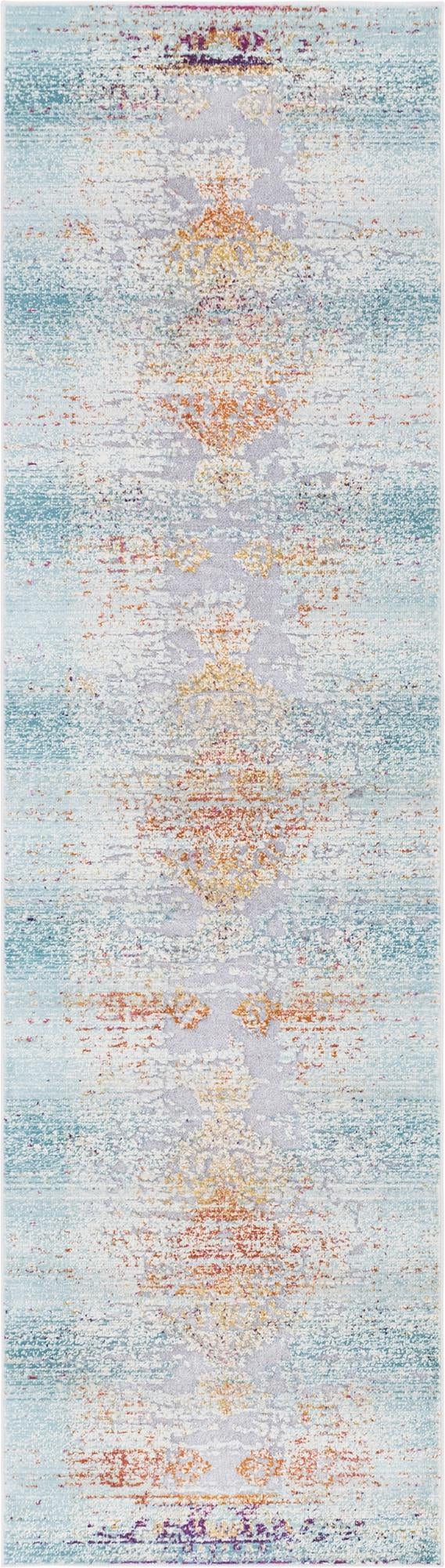 Prague Tapestry Collection Area Rug -  Vltava Runner Blue  lifestyle 25