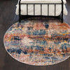 Prague Tapestry Collection Area Rug -  Bohemia Round Multi  lifestyle 35