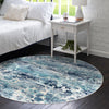 Prague Tapestry Collection Area Rug -  Bohemia Round Blue  lifestyle 33
