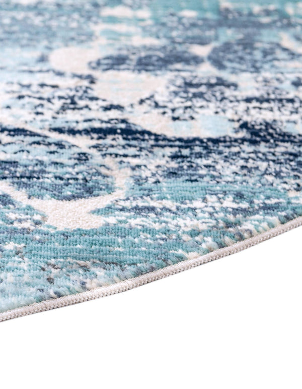 Prague Tapestry Collection Area Rug -  Bohemia Round Blue  lifestyle 44