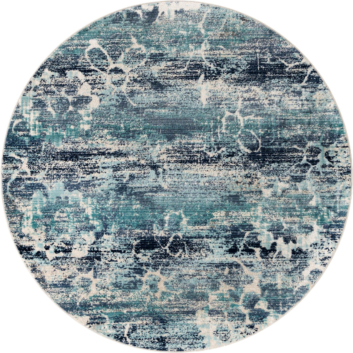Prague Tapestry Collection Area Rug -  Bohemia Round Blue  lifestyle 31