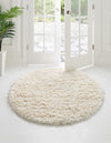 Eternal Plush Oasis Collection Area Rug -  Tranquility (Pearl) Round Pearl  lifestyle 6