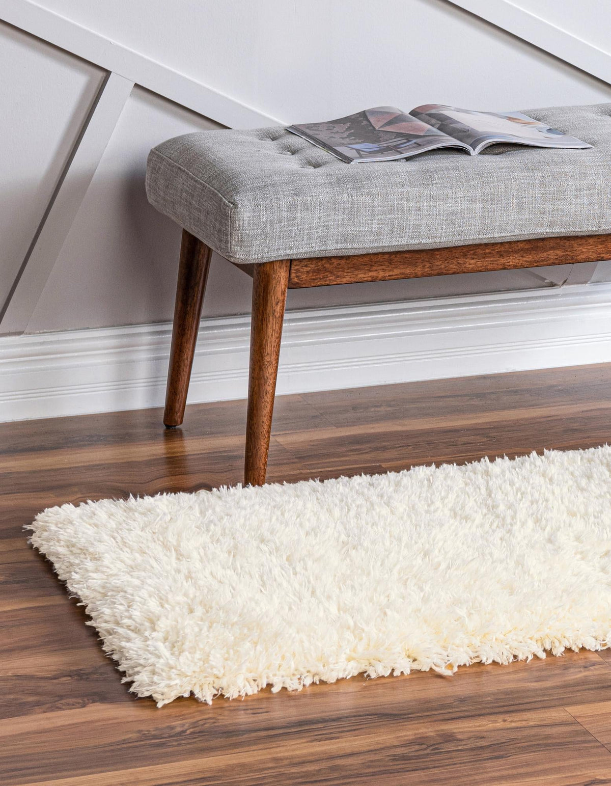 Eternal Plush Oasis Collection Area Rug -  Tranquility (Pearl) Runner Pearl  lifestyle 25