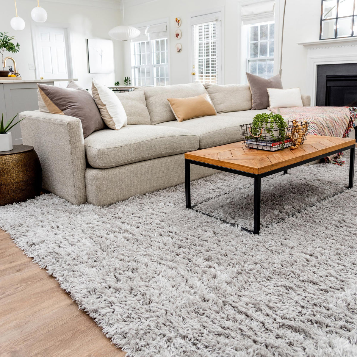Eternal Plush Oasis Collection Area Rug -  Tranquility (Ash) Rectangle Ash  lifestyle 7