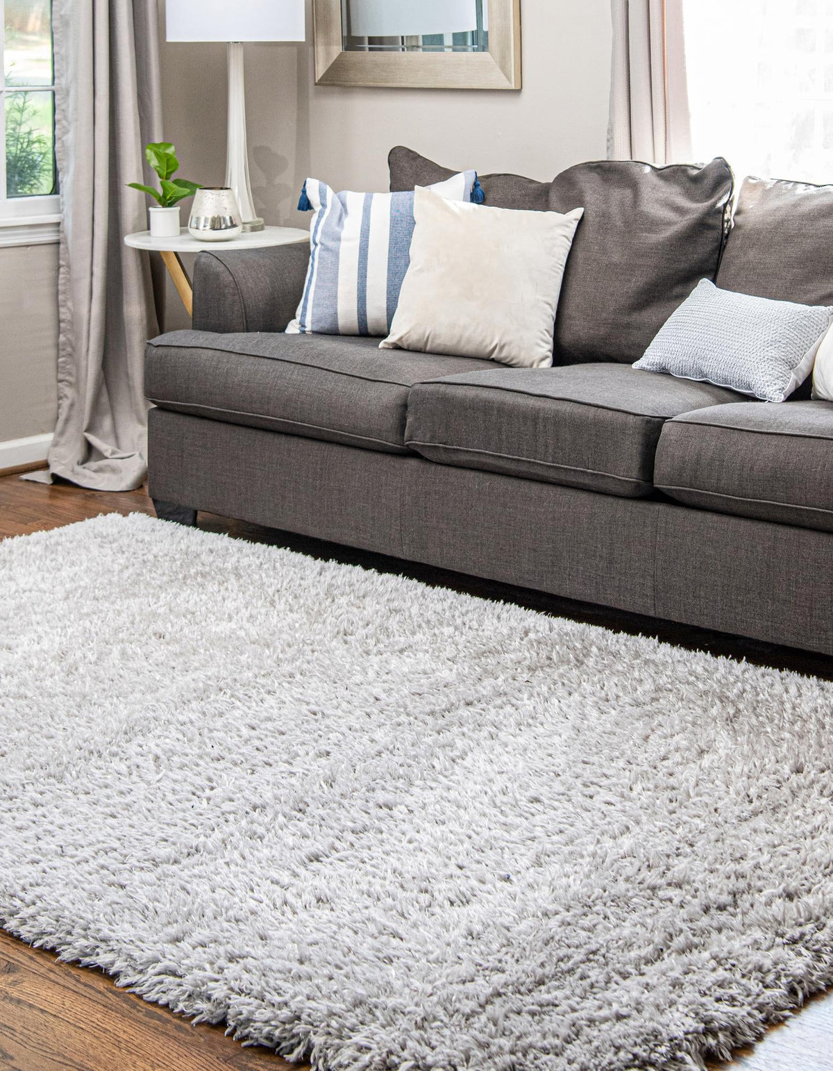 Eternal Plush Oasis Collection Area Rug -  Tranquility (Ash) Rectangle Ash  lifestyle 5