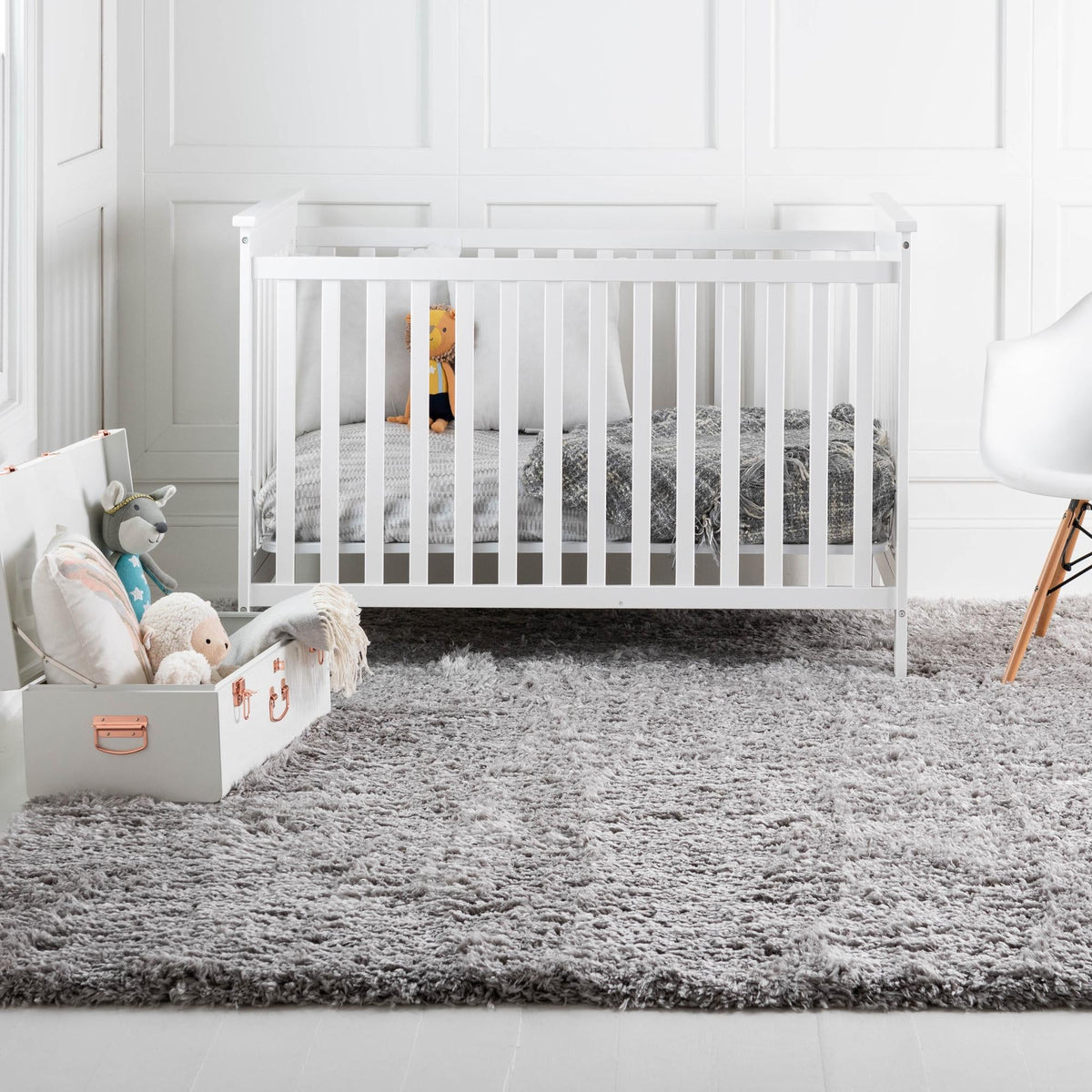 Eternal Plush Oasis Collection Area Rug -  Tranquility (Ash) Square Ash  lifestyle 6