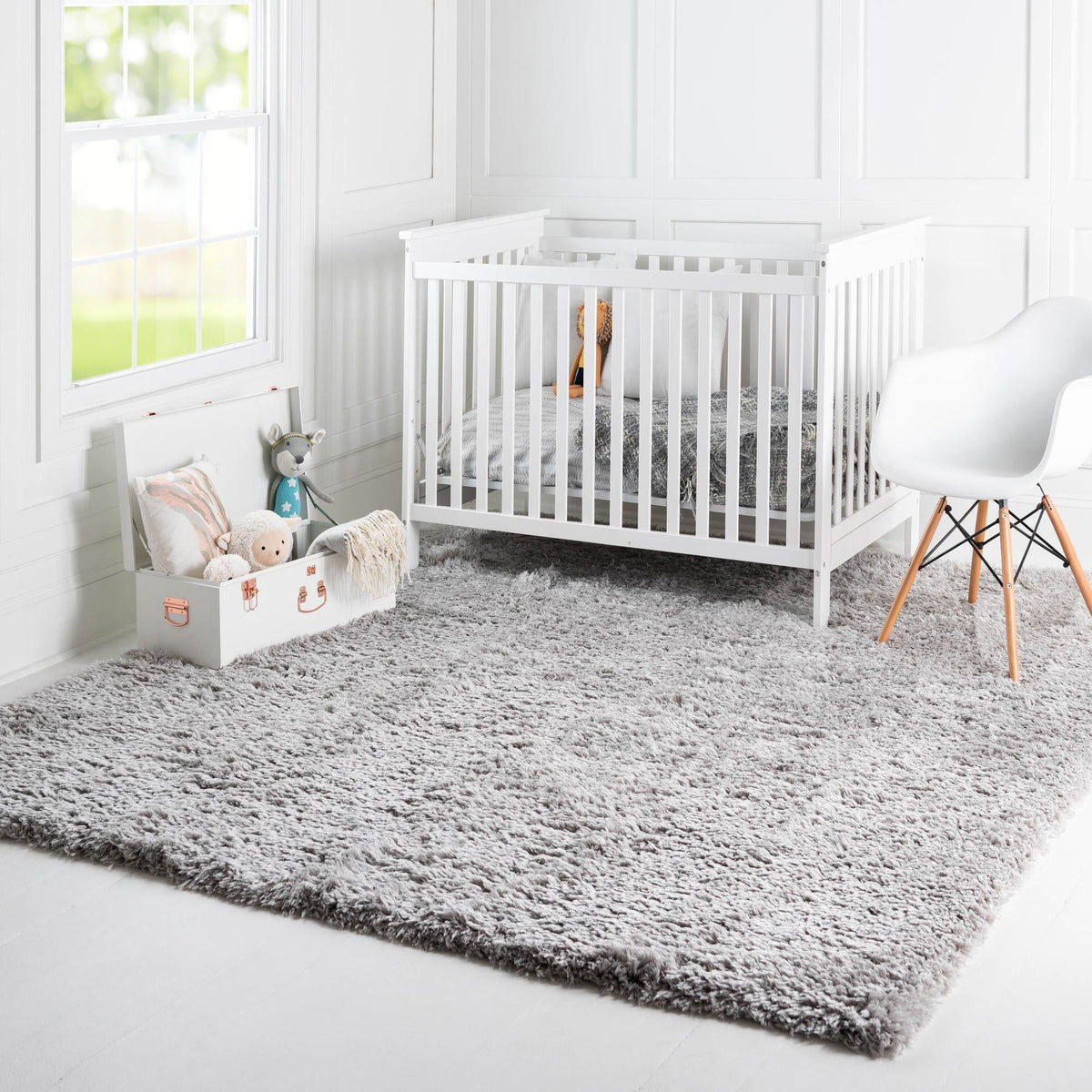 Eternal Plush Oasis Collection Area Rug -  Tranquility (Ash) Square Ash  lifestyle 11