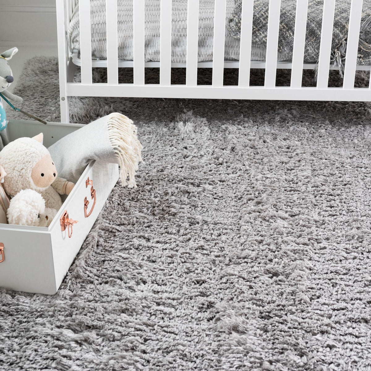 Eternal Plush Oasis Collection Area Rug -  Tranquility (Ash) Square Ash  lifestyle 20