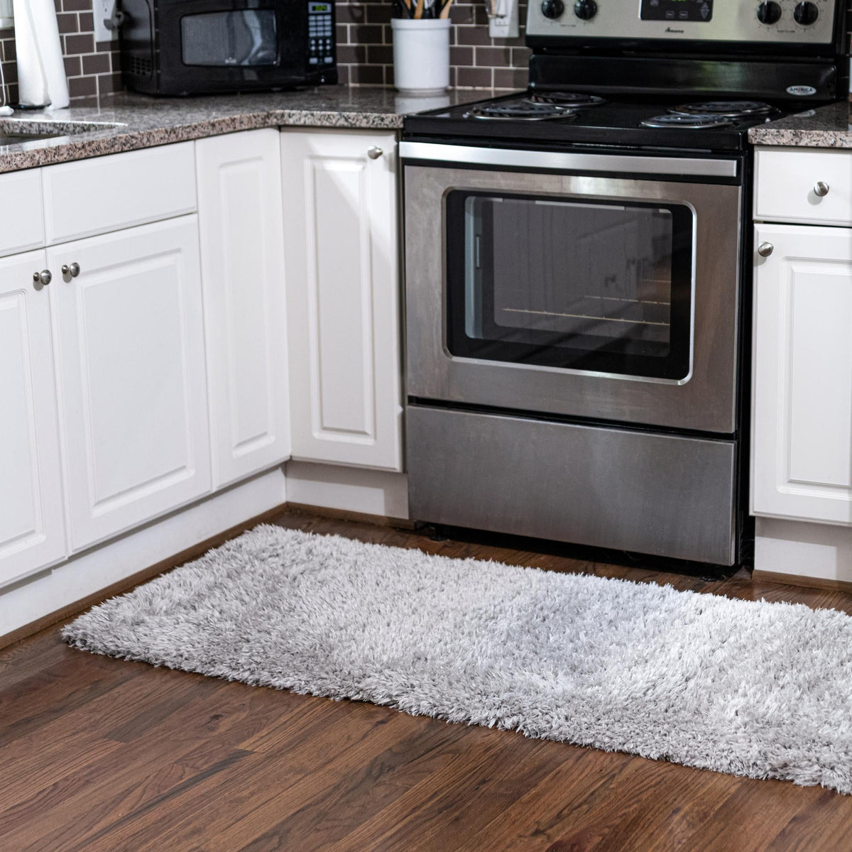 Eternal Plush Oasis Collection Area Rug -  Tranquility (Ash) Runner Ash  lifestyle 9