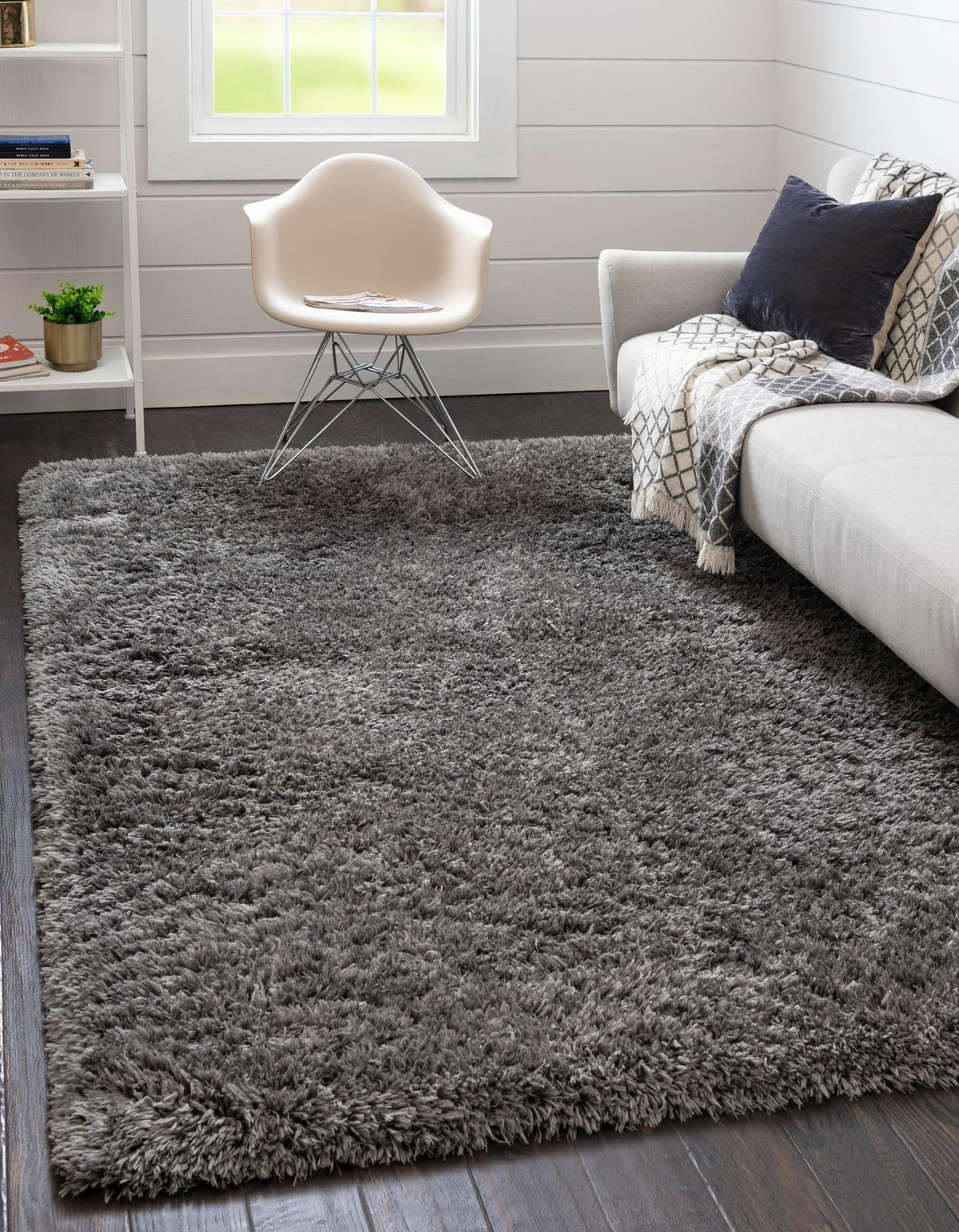 Eternal Plush Oasis Collection Area Rug -  Tranquility (Smoke) Rectangle Smoke  lifestyle 2