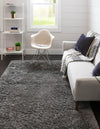 Eternal Plush Oasis Collection Area Rug -  Tranquility (Smoke) Rectangle Smoke  lifestyle 3