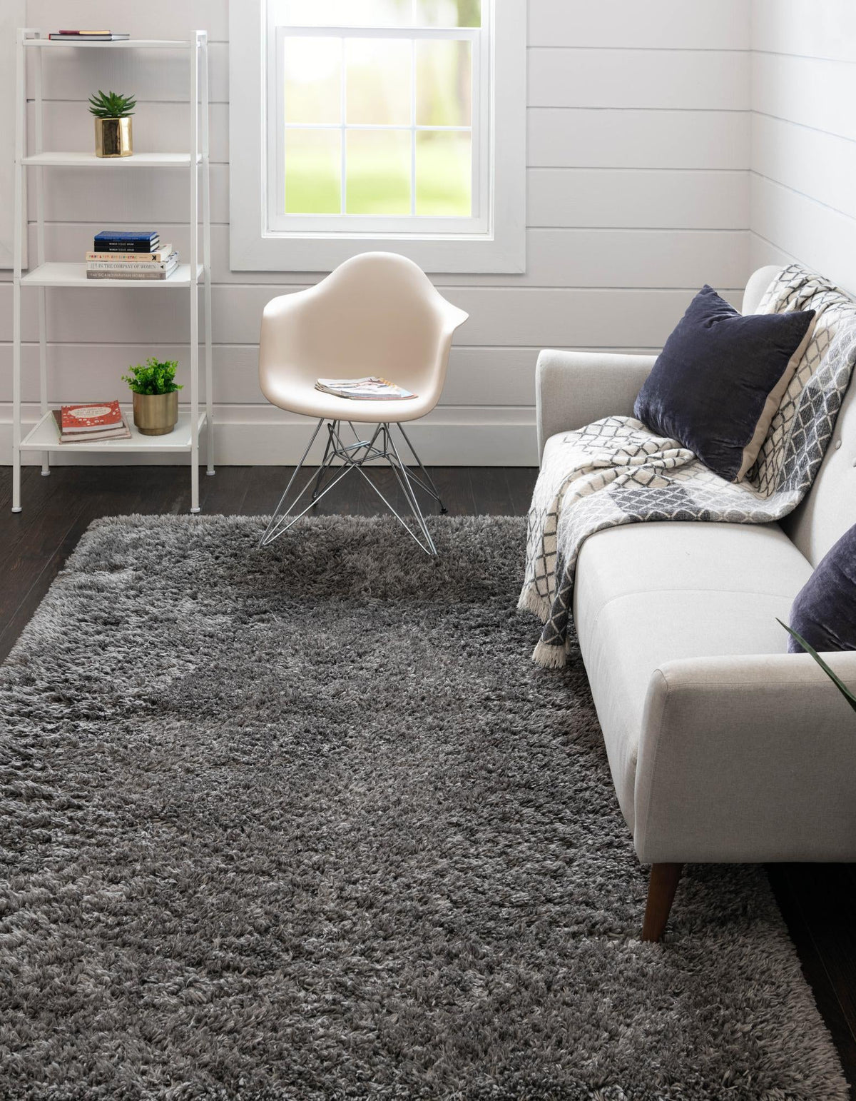 Eternal Plush Oasis Collection Area Rug -  Tranquility (Smoke) Rectangle Smoke  lifestyle 3