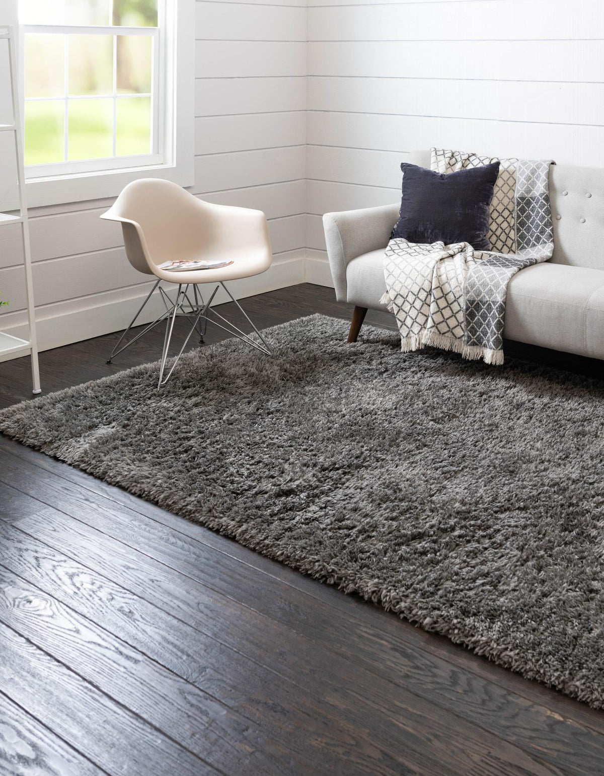 Eternal Plush Oasis Collection Area Rug -  Tranquility (Smoke) Rectangle Smoke  lifestyle 4