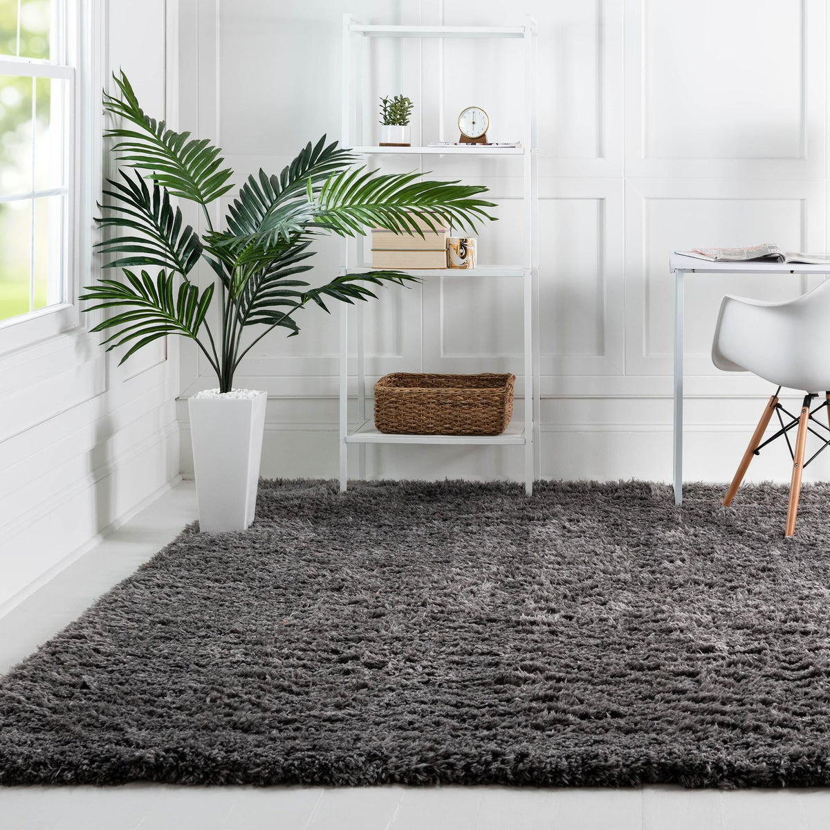 Eternal Plush Oasis Collection Area Rug -  Tranquility (Smoke) Square Smoke  lifestyle 22