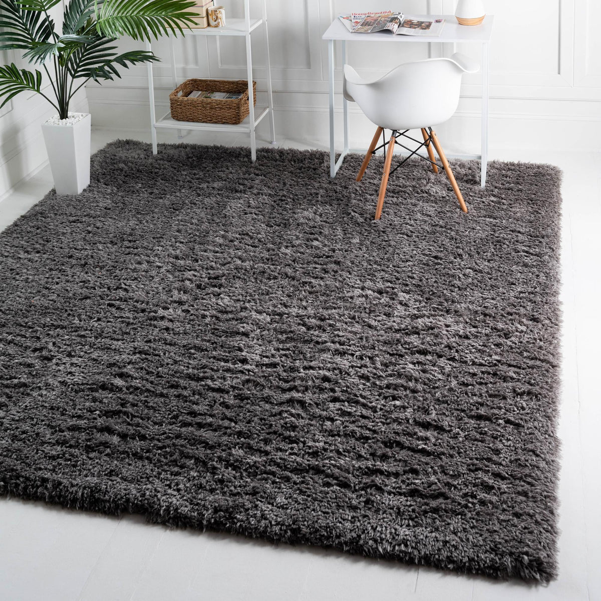 Eternal Plush Oasis Collection Area Rug -  Tranquility (Smoke) Square Smoke  lifestyle 25
