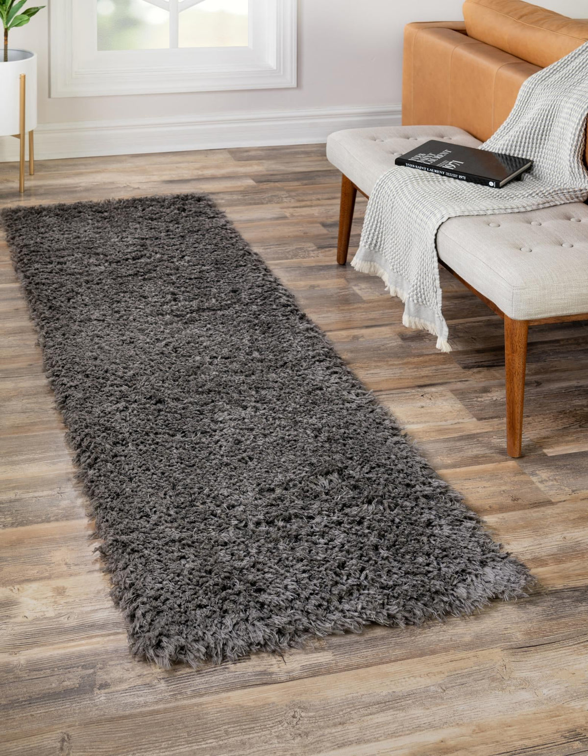 Eternal Plush Oasis Collection Area Rug -  Tranquility (Smoke) Runner Smoke  lifestyle 27