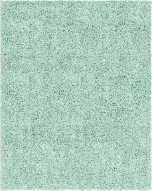 Eternal Plush Oasis Collection Area Rug -  Tranquility (Cyan) Rectangle Cyan Main