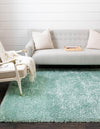 Eternal Plush Oasis Collection Area Rug -  Tranquility (Cyan) Rectangle Cyan  lifestyle 5