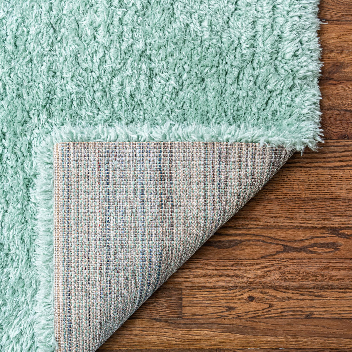 Eternal Plush Oasis Collection Area Rug -  Tranquility (Cyan) Square Cyan  lifestyle 17
