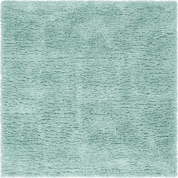 Eternal Plush Oasis Collection Area Rug -  Tranquility (Cyan) Square Cyan  lifestyle 2