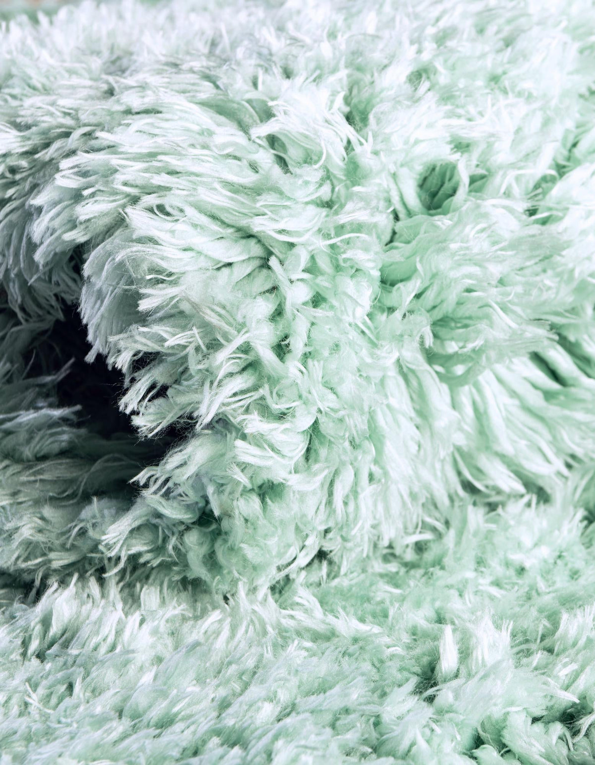 Eternal Plush Oasis Collection Area Rug -  Tranquility (Cyan) Round Cyan  lifestyle 23