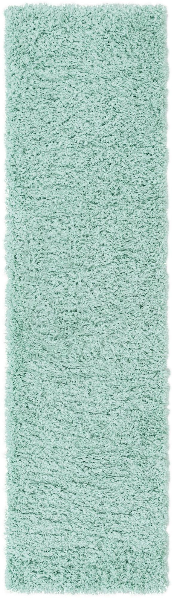 Eternal Plush Oasis Collection Area Rug -  Tranquility (Cyan) Runner Cyan  lifestyle 19