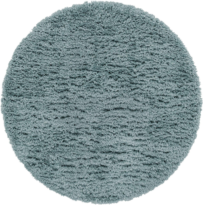 Eternal Plush Oasis Collection Area Rug -  Tranquility (Slate Blue) Round Slate Blue  lifestyle 23