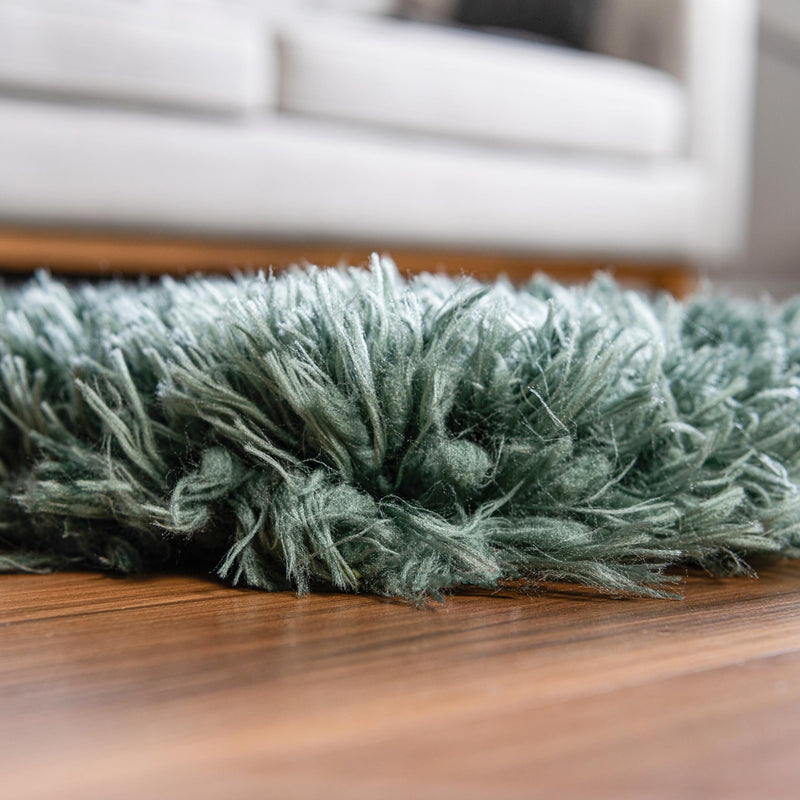 Eternal Plush Oasis Collection Area Rug -  Tranquility (Forest Green) Rectangle Forest Green  lifestyle 6