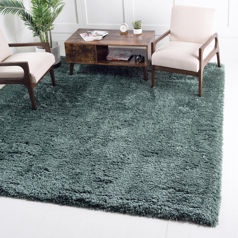 Eternal Plush Oasis Collection Area Rug -  Tranquility (Forest Green) Square Forest Green  lifestyle 23