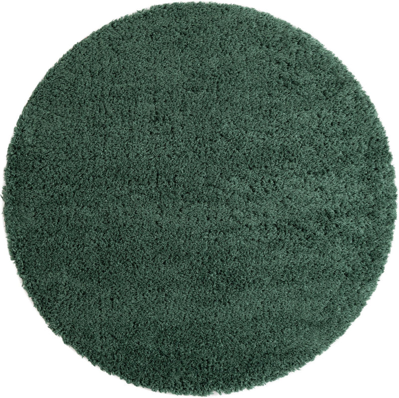Eternal Plush Oasis Collection Area Rug -  Tranquility (Forest Green) Round Forest Green  lifestyle 18