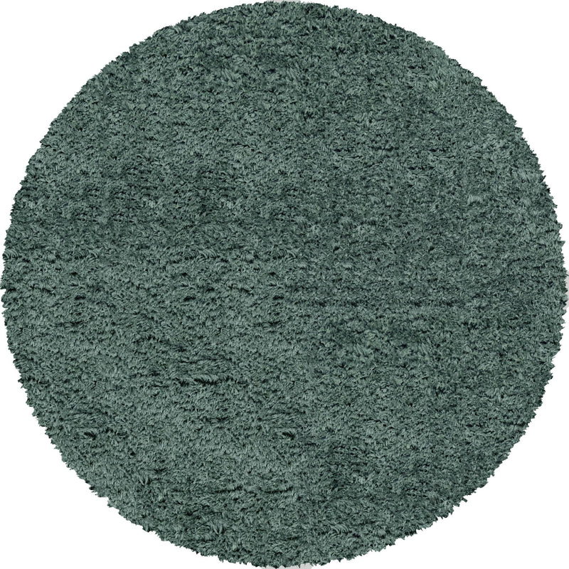 Eternal Plush Oasis Collection Area Rug -  Tranquility (Forest Green) Round Forest Green  lifestyle 31